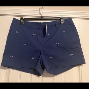 New Vineyard Vines Everyday Shorts Whale Embroidery size 16 3” Royal Ocean Blue